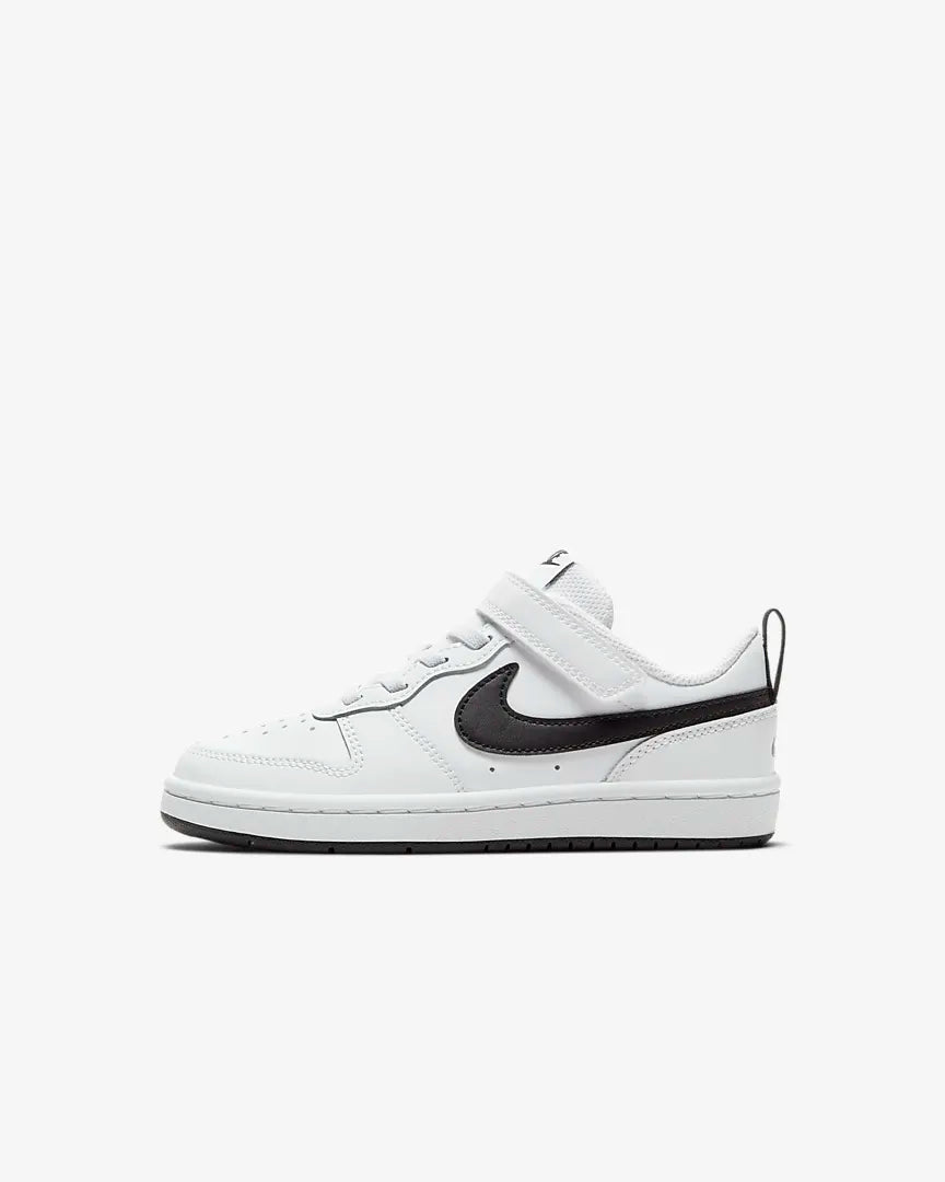 .Nike Kids Court Borough Low 2 White/Black - (BQ5451 104) / (DV5457 104) - CB4 - R1L2