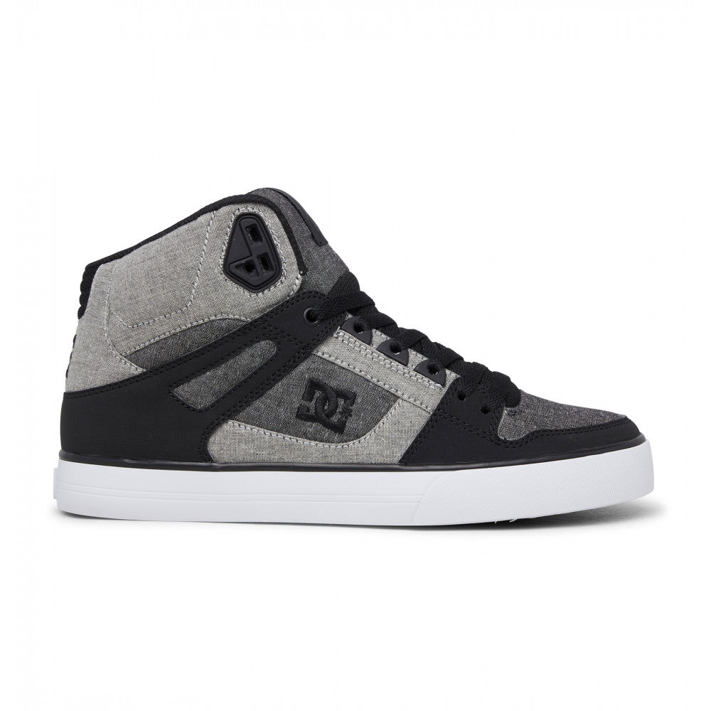 DC Pure Hi Top WC Black/Heather Grey- (ADYS400043 BHE) - S4 - R2L11