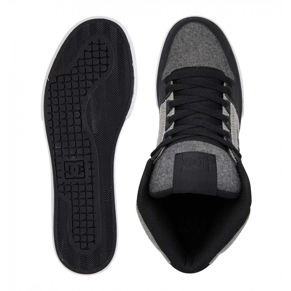 DC Pure Hi Top WC Black/Heather Grey- (ADYS400043 BHE) - S4 - R2L11