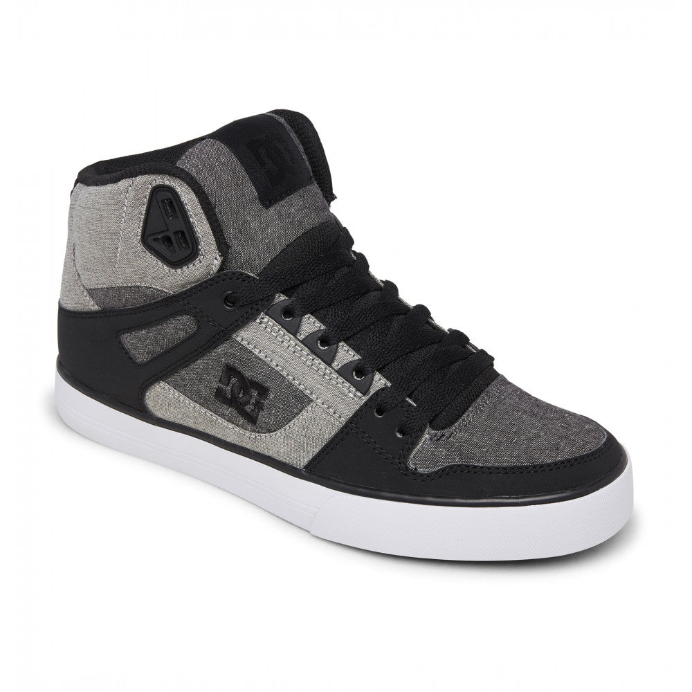 DC Pure Hi Top WC Black/Heather Grey- (ADYS400043 BHE) - S4 - R2L11