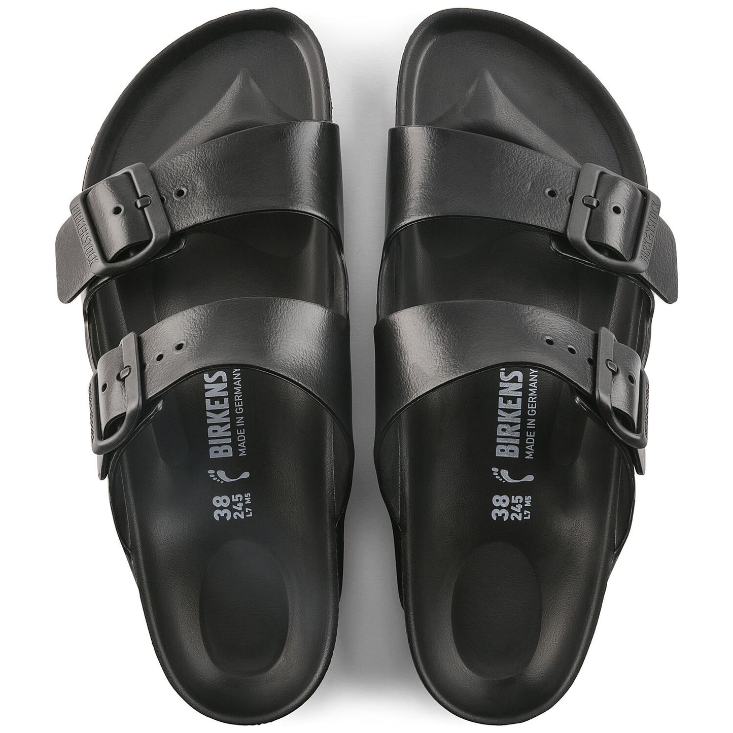 Birkenstock Womens Arizona Narrow Fit BLACK (Rubber) - (0129423) - BSB - R1S2