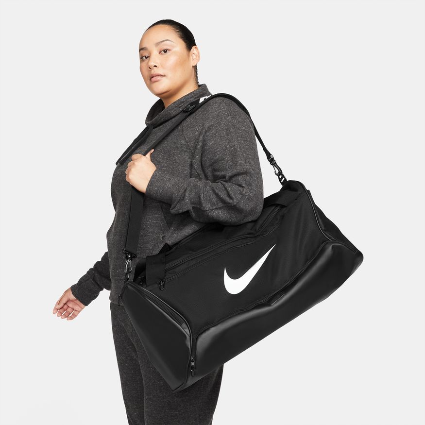 .Nike Brasilia Training Duffel Bag Medium 60Litres - Black/White - (DH7710 010) - F