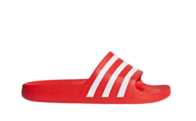 Womens red best sale adidas slides
