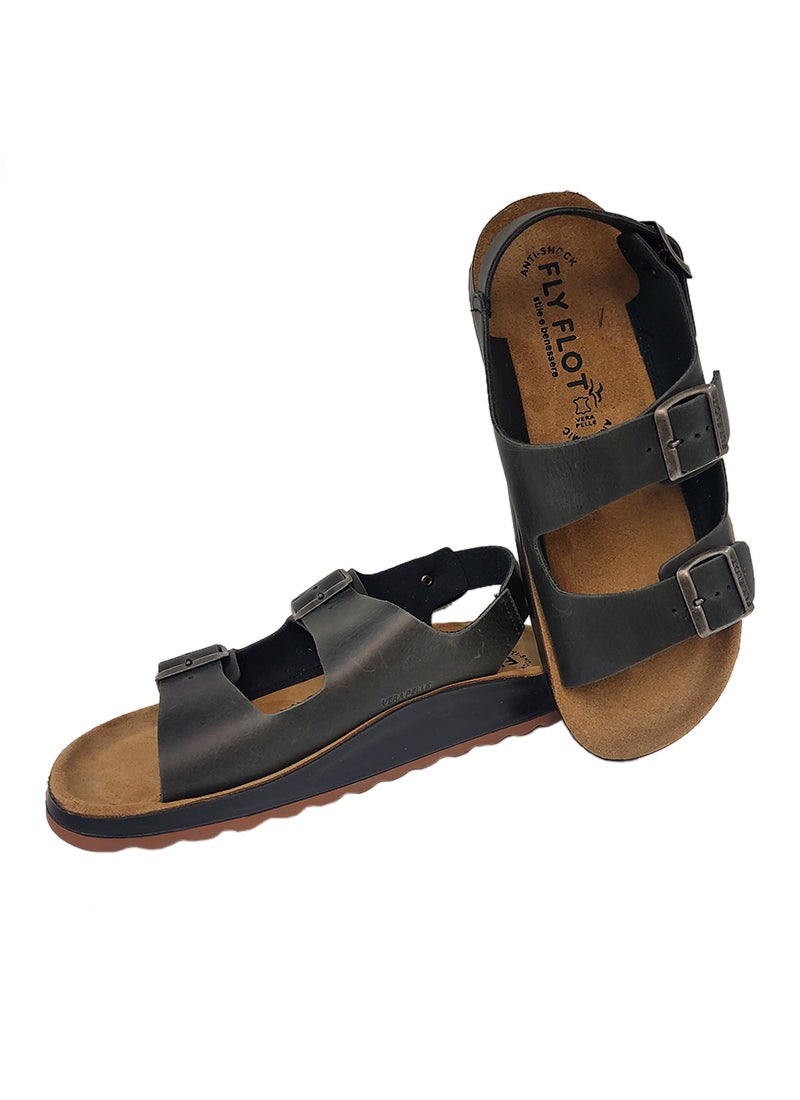.FLY FLOT Mens Sandal ANTRACITE (Dark Brown) - (78168) - A2 - F