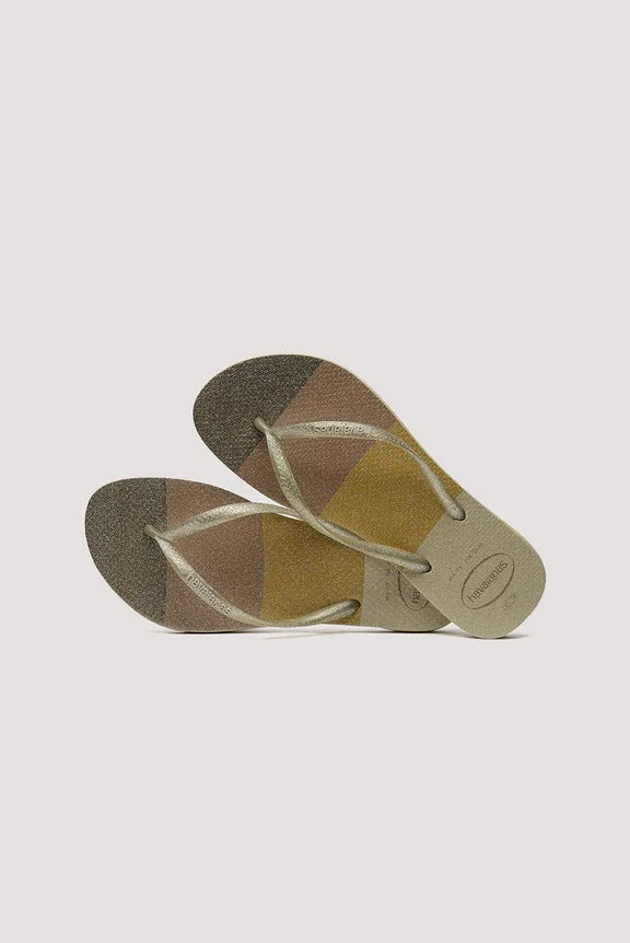 .HAVAIANAS Womens SL PALETTE GLW FC SAND GRAY- HVGSG - F