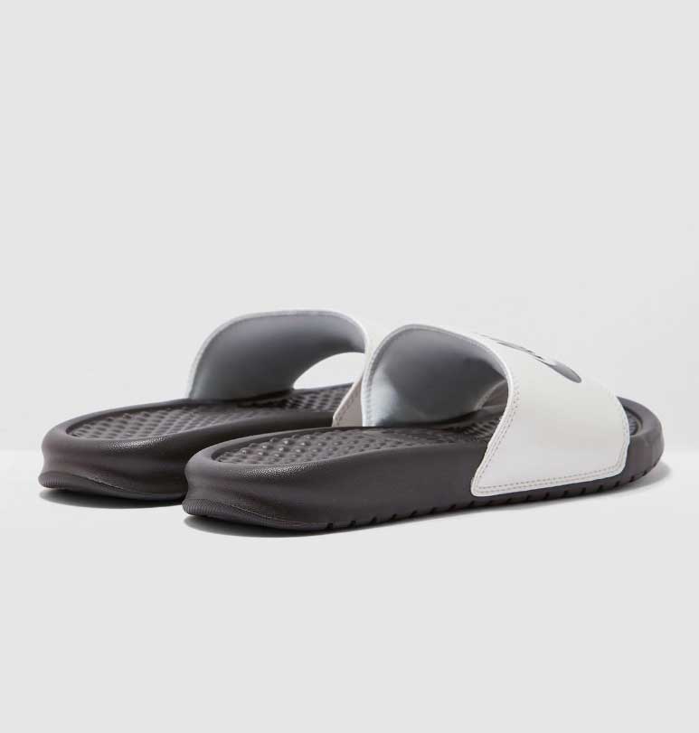 Nike Benassi Womens JDI THUNDER GREY & SUMMIT WHITE Scuffs / Slides (343881-009) - J2 - R2L15