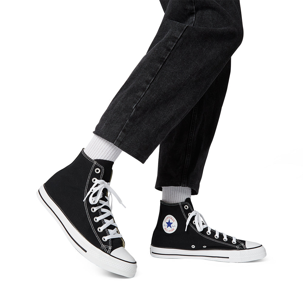 .Converse Chuck Taylor Unisex Canvas Hi - BLACK/WHITE - (M9160C/19160) - BLK HI - R1L7