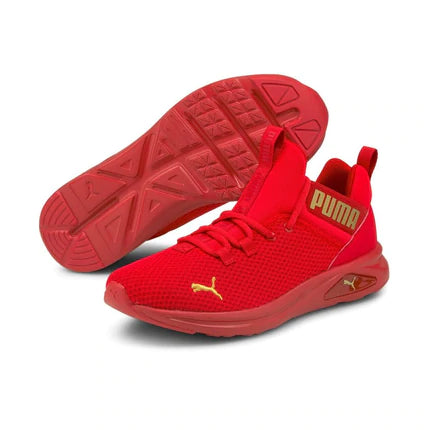 .PUMA WOMENS ENZO 2 UNCAGED IN HIGH RISK RED & TEAM GOLD ONLINE (19510611) - PRG - R1L5