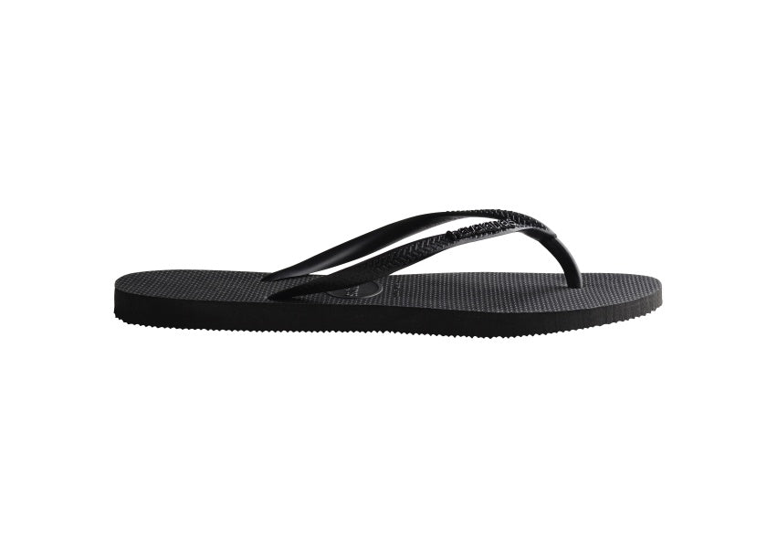 Havaianas Womens Slim Logo Black Metallic - (SLIMLOGOMETALLIC) - HV38 - F