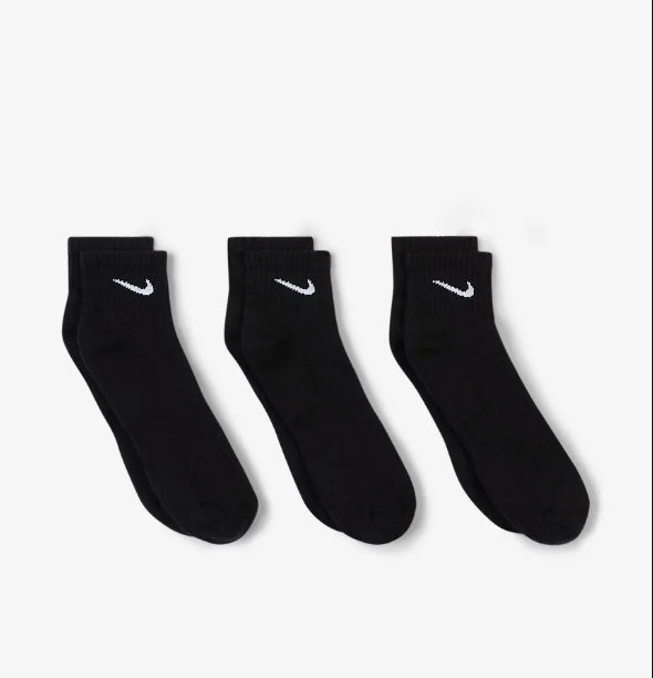 Nike Unisex Everyday Cushion Ankle Socks 3pk - (SX7667 010) - F