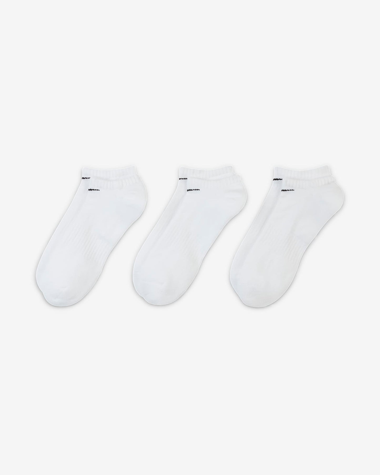 - Nike Unisex Everyday Cushion No Shows Socks 3pk - (SX7673 100) - F