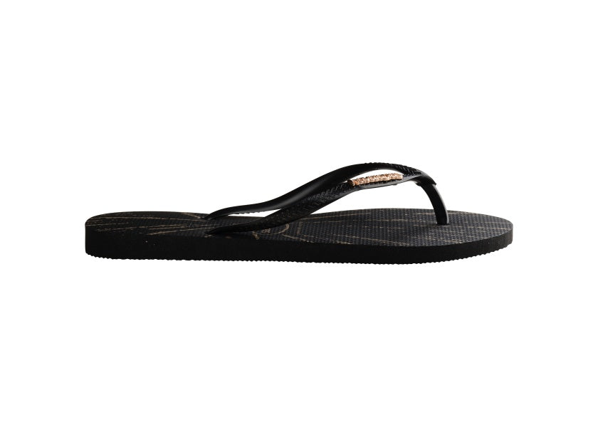 .Havaianas Womens Slim Metallic Blk/Ro.Gld 7625 - (FIREWORKS) - HV5 - R1L6/F
