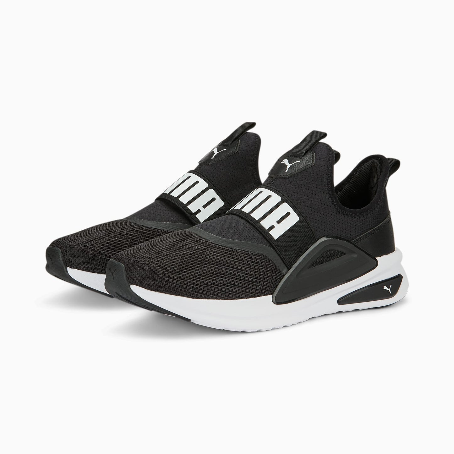 .Puma Mens SoftRide Enzo Evo Slip-On Black/White - (377875 01) - PB - R1L4