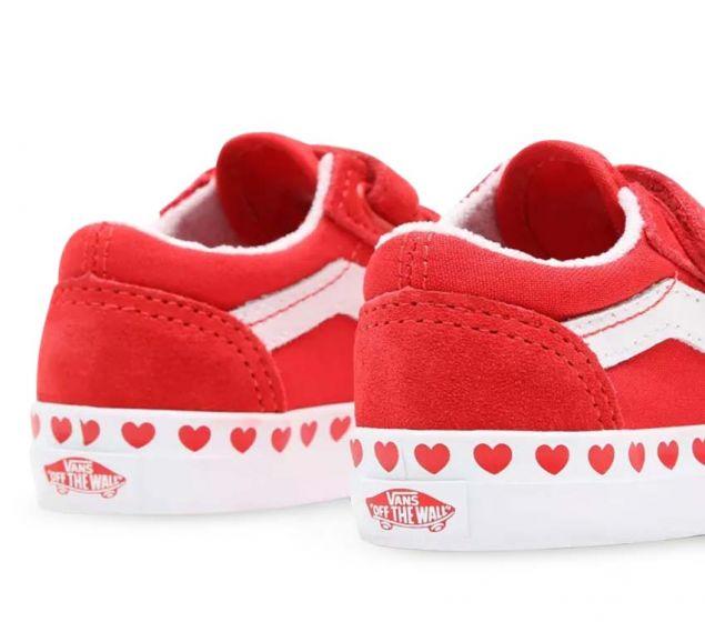 Vans Toddler Old Skool V Heart Foxing - (VNA38JN30V) - VV - R1L1