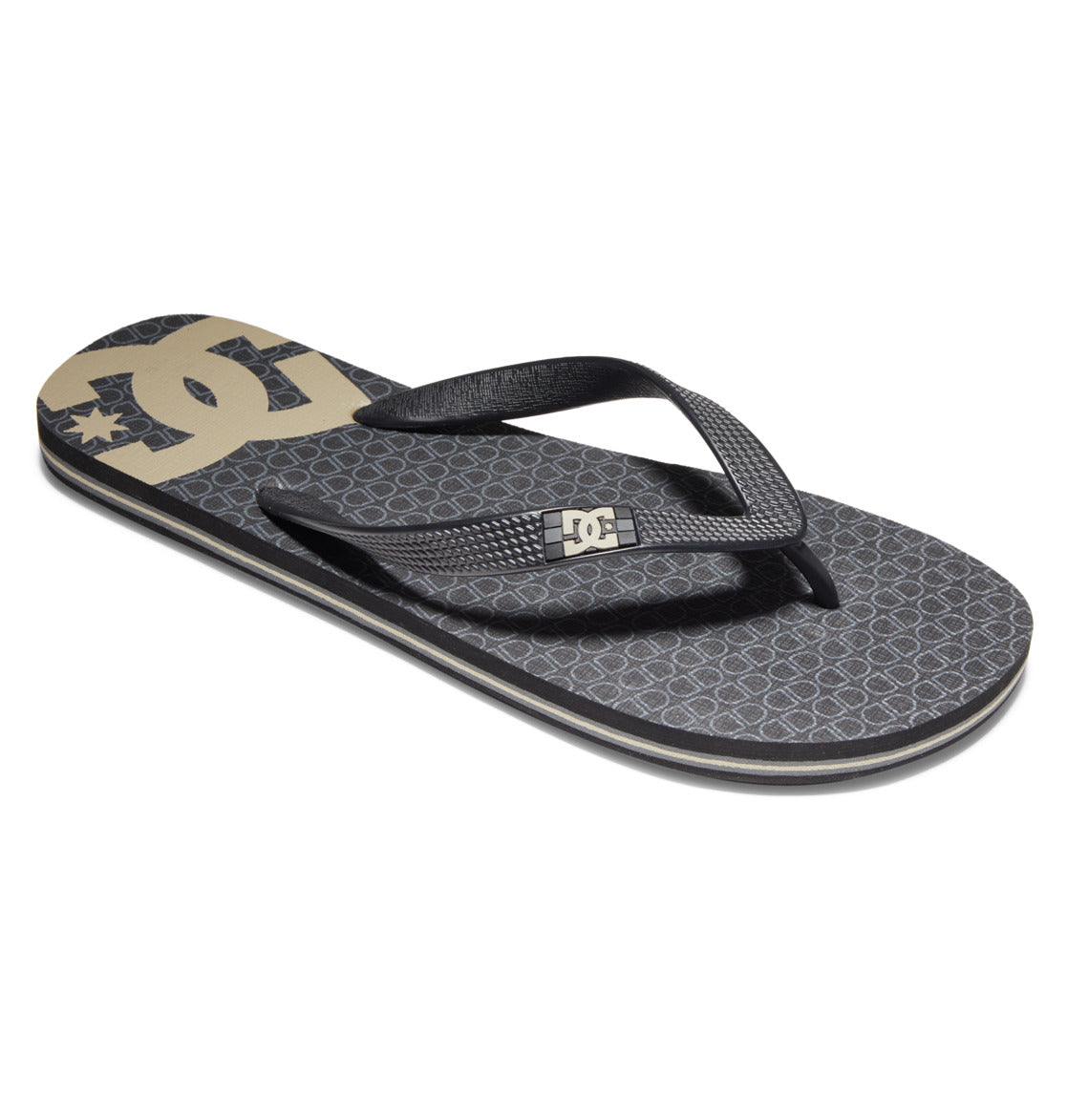 DC SPRAY - FLIP-FLOPS FOR MEN BLACK/TAN - (ADYL100080) - F