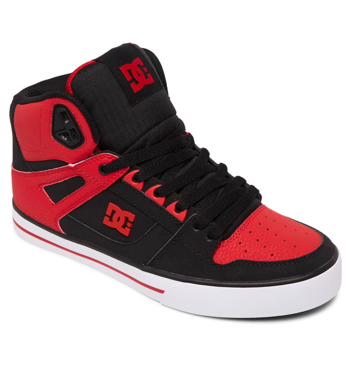 DC MEN'S PURE HIGH-TOP SHOES - (ADYS400043) - RED - R2L11