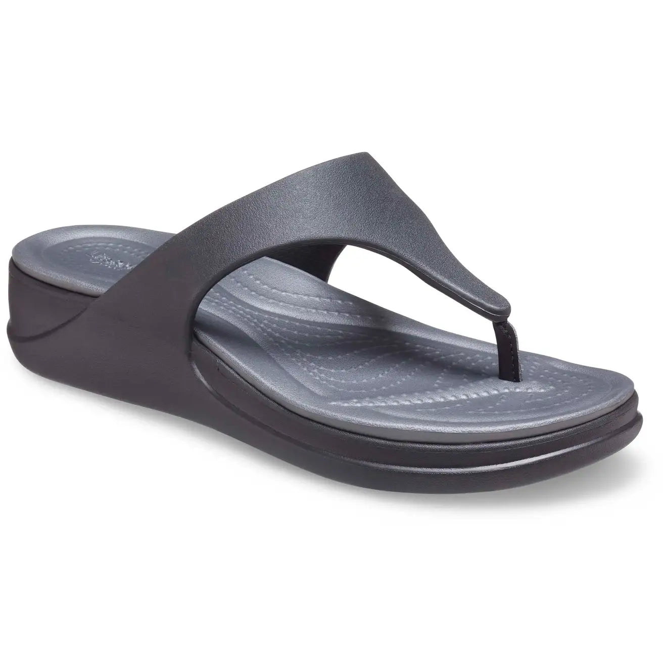 Crocs Boca Wedge Flip Women s Black Grey 207417 001 F C25