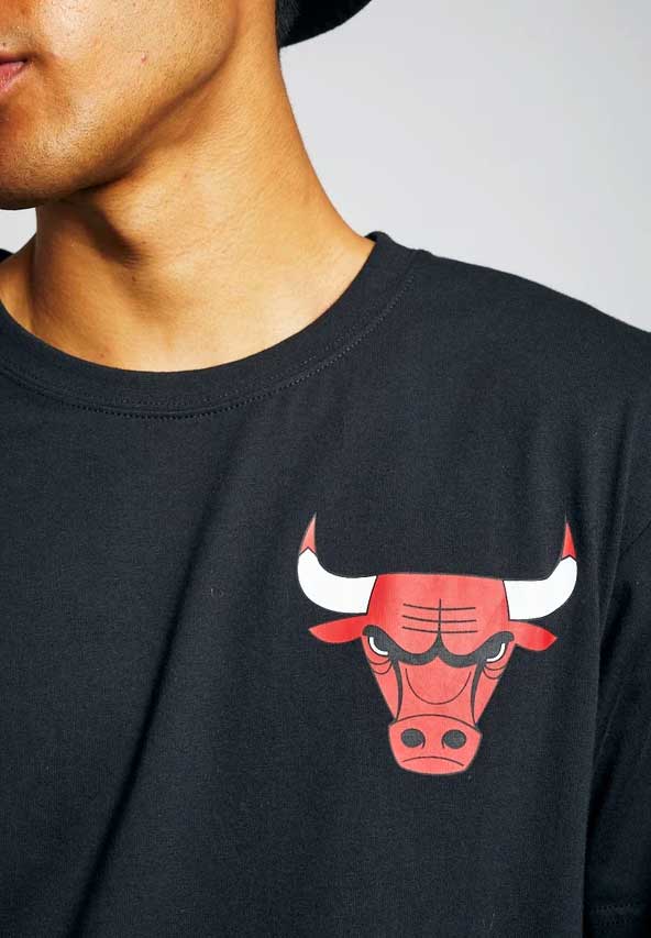 + Mitchell & Ness Mens Chicago Bulls Retro Repeat Tee- (MNCG0124PC) - TS14