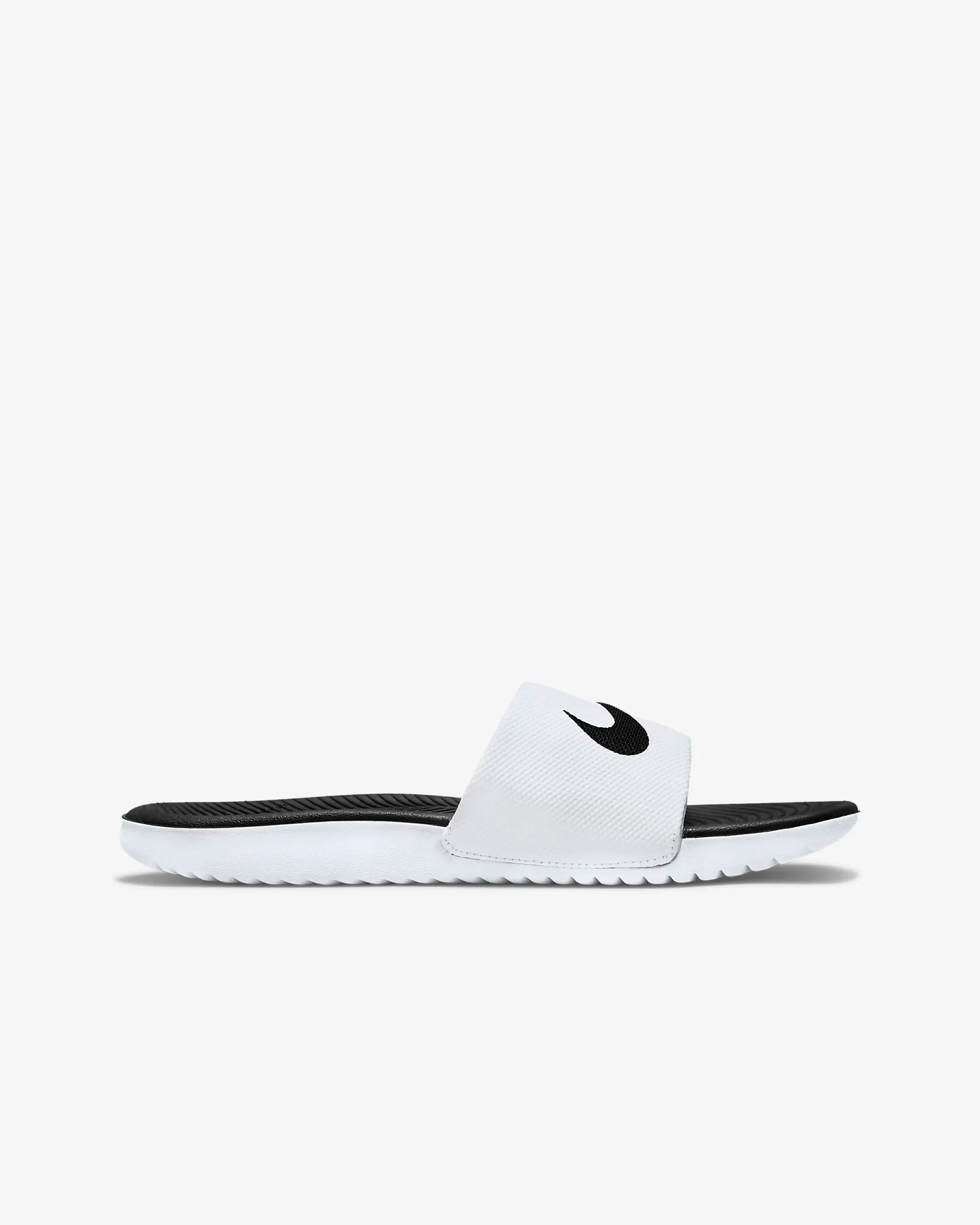 .Nike Kawa Kids Slides - White/Black - WK - (819352-100) - R2L16