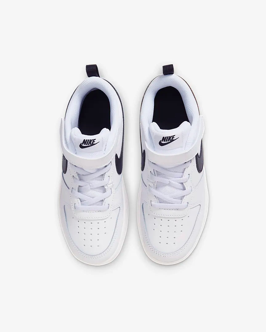 .Nike Kids Court Borough Low 2 White/Black - (BQ5451 104) / (DV5457 104) - CB4 - R1L2