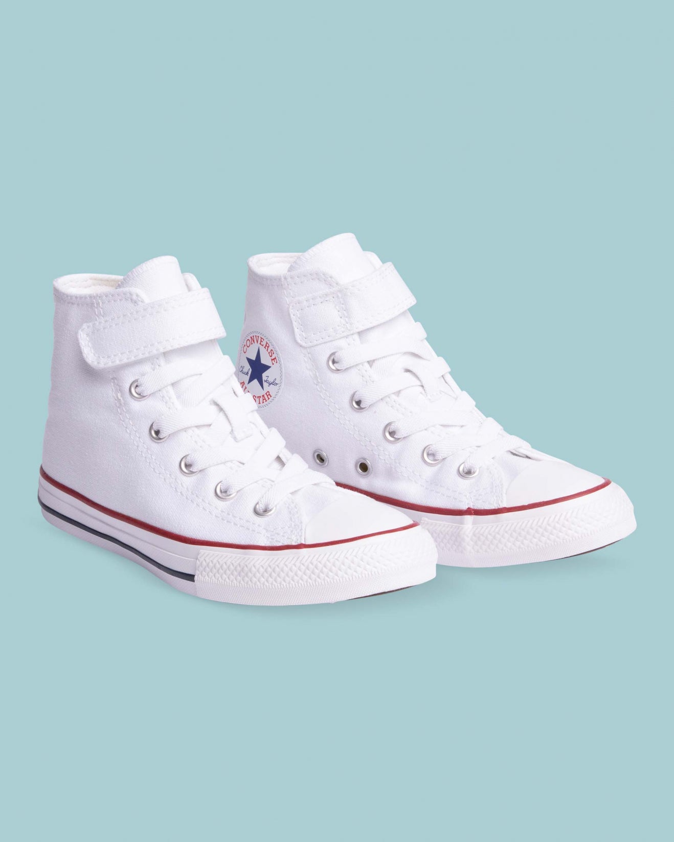 + Converse Chuck Taylor All Star Easy On 1V Junior High Top White Velcro - (372884) - NAT - R1L1