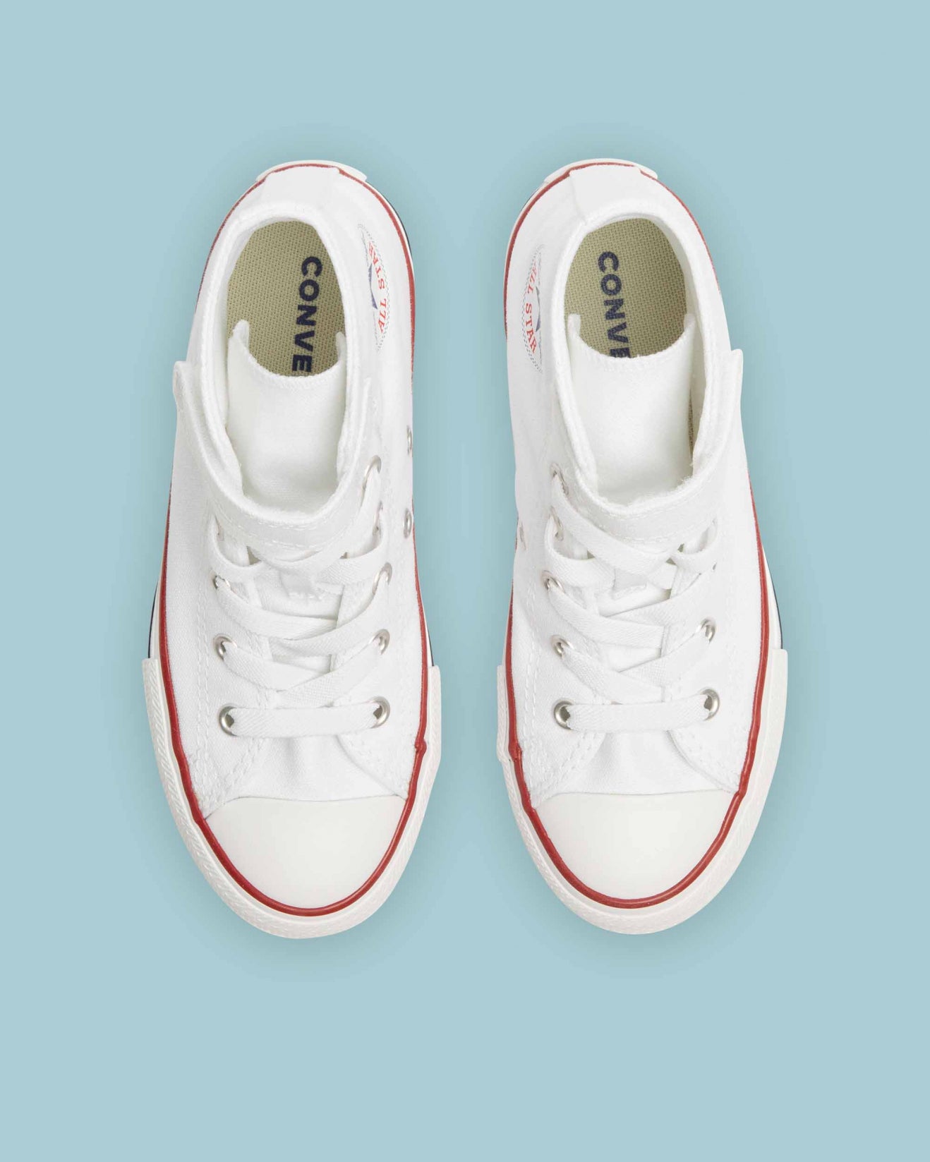 + Converse Chuck Taylor All Star Easy On 1V Junior High Top White Velcro - (372884) - NAT - R1L1