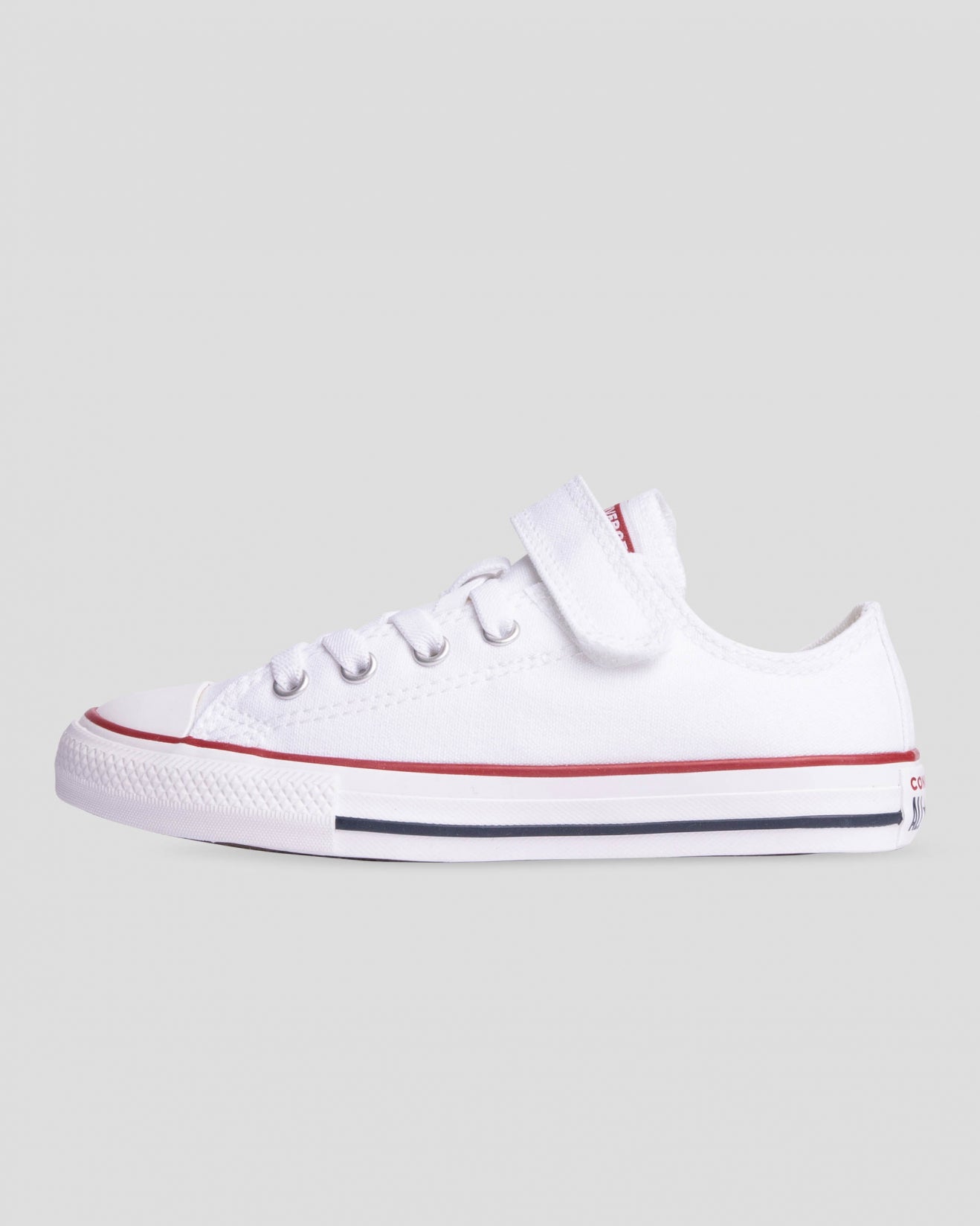 .Converse CT Easy On 1V Junior Low - White- Elastic Laces - (372882) - VCW - R1L1