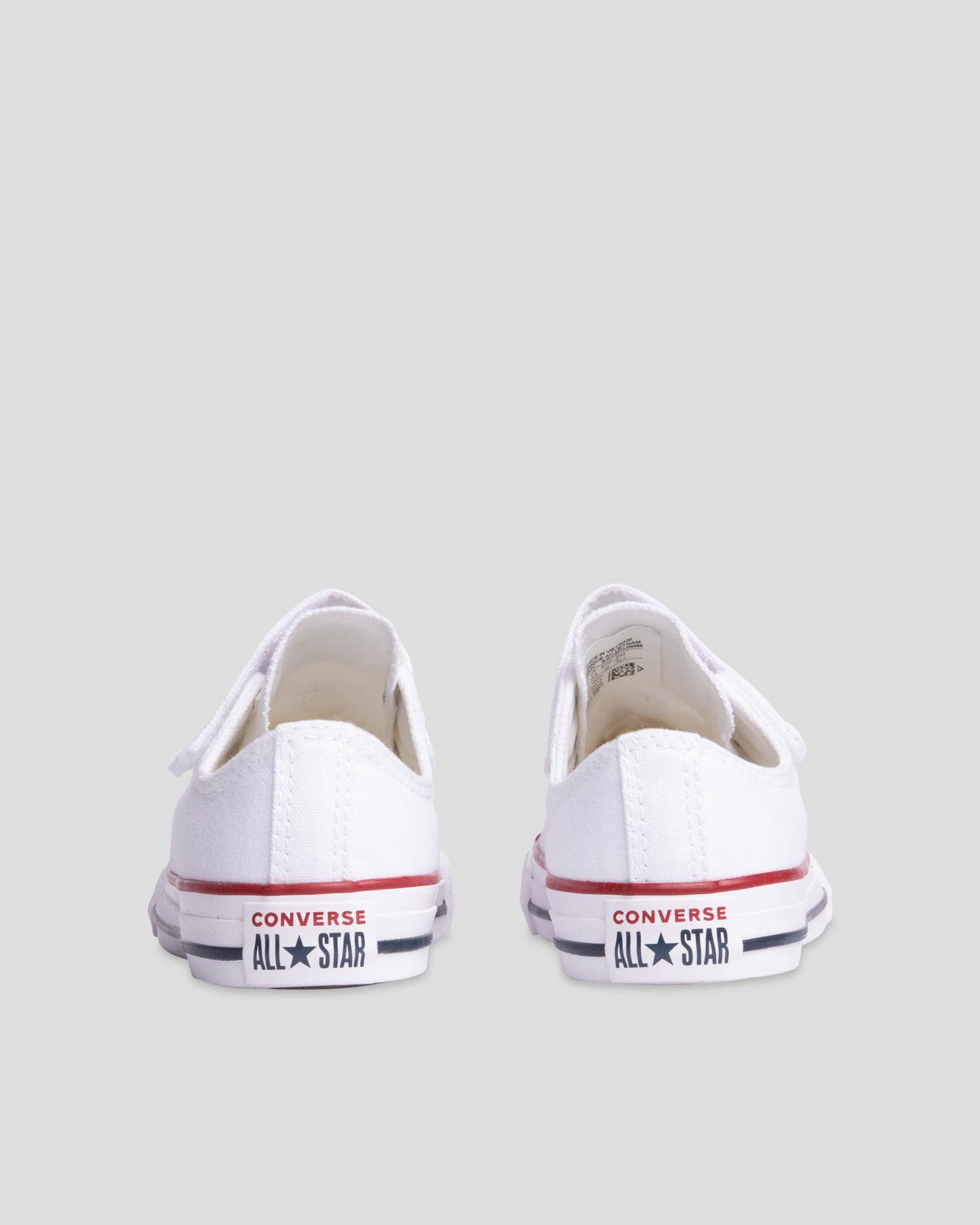 .Converse CT Easy On 1V Junior Low - White- Elastic Laces - (372882) - VCW - R1L1