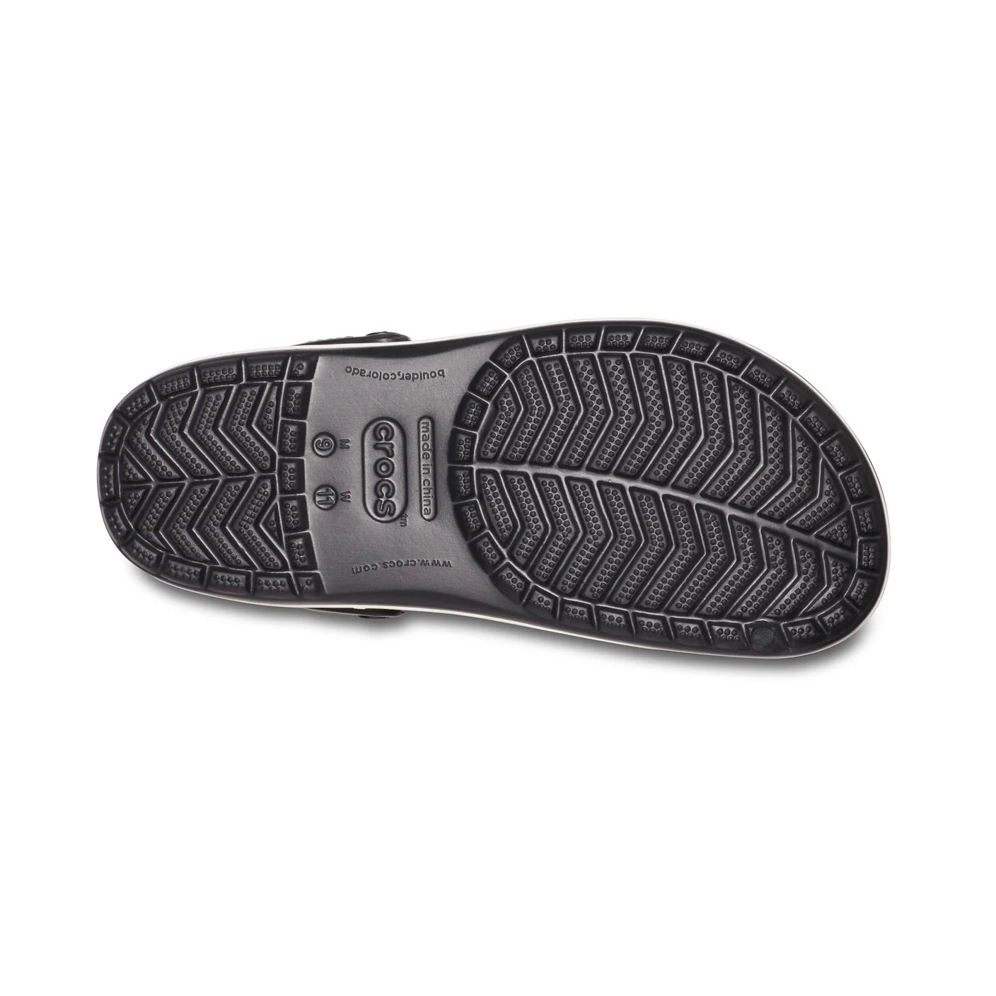 .Crocs Unisex Original Crocband Clogs Black/White/Red Adults - (11016-001) - F - C25