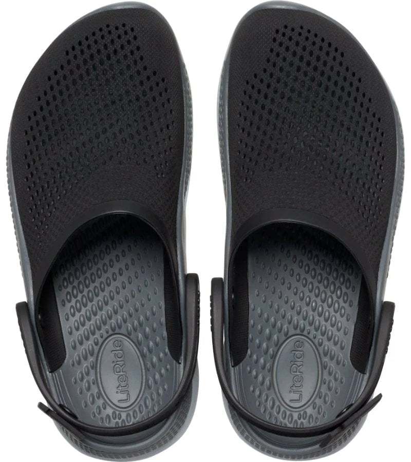 Crocs LiteRide 360 Clogs Black/Grey - (206708-0DD) - F