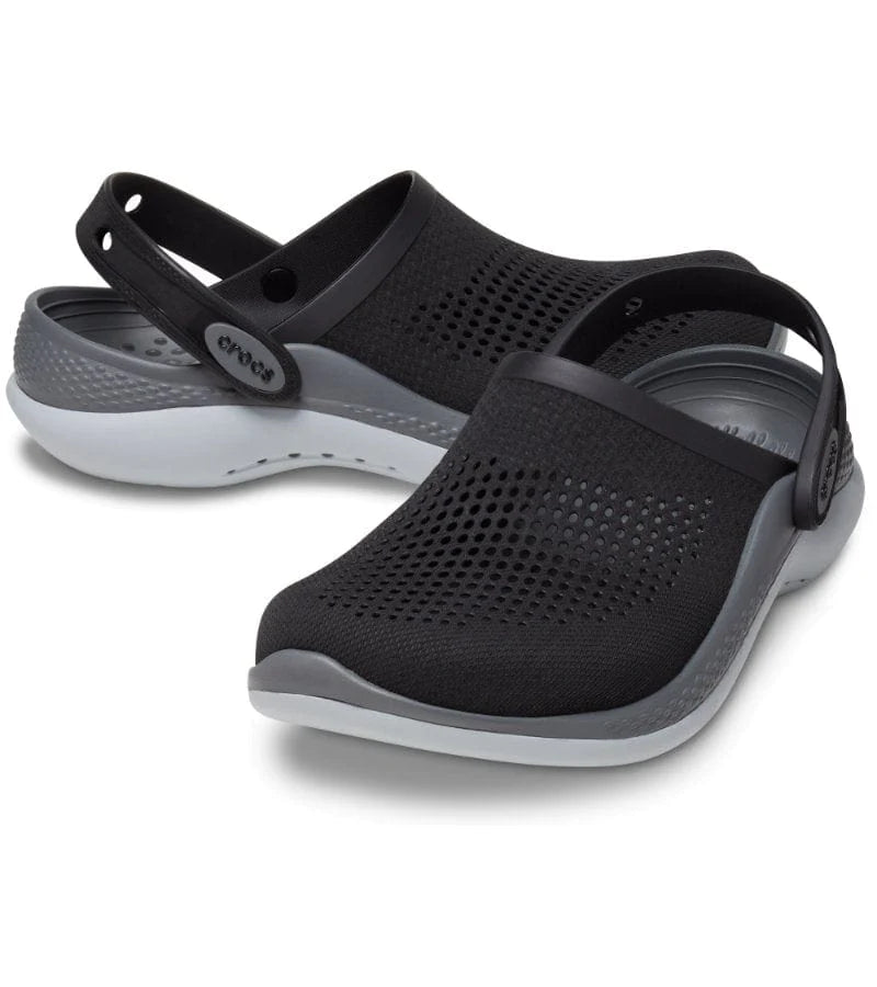 Crocs LiteRide 360 Clogs Black/Grey - (206708-0DD) - F