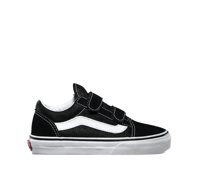 Black old skool velcro top vans