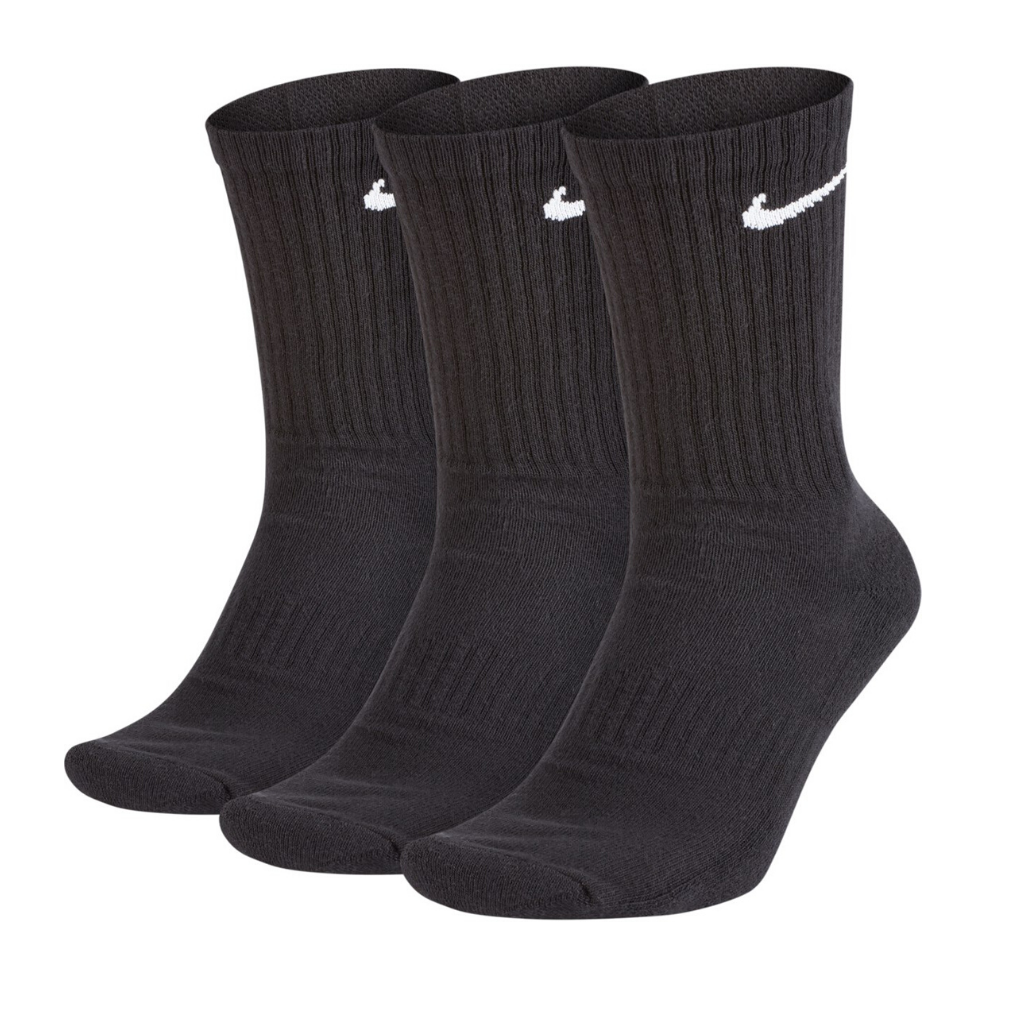 Nike Unisex Everyday Cushion Crew Black 3Pk - (SX7664 010)(SX7666 010) - F