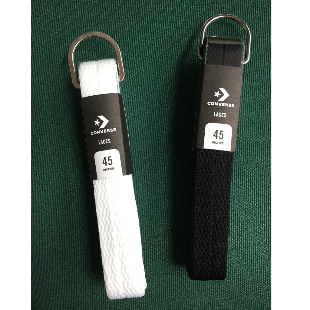 .Converse Chuck Taylor Unisex Replacement Cord Shoe Laces (Black 45 Inch/54 Inch) (White 45 Inch/54 Inch)