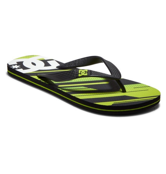 DC Mens Spray Rasta Jandals - (303272) - GREEN - F