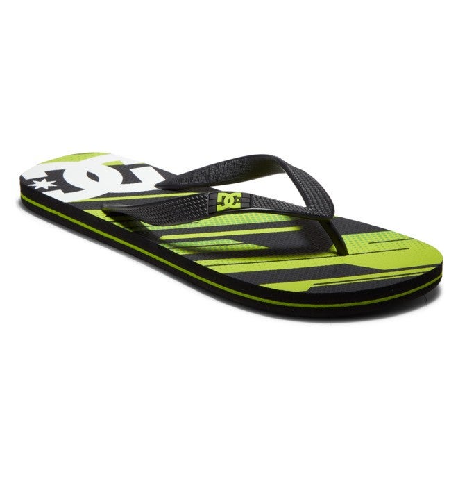 DC Mens Spray Rasta Jandals - (303272) - GREEN - F