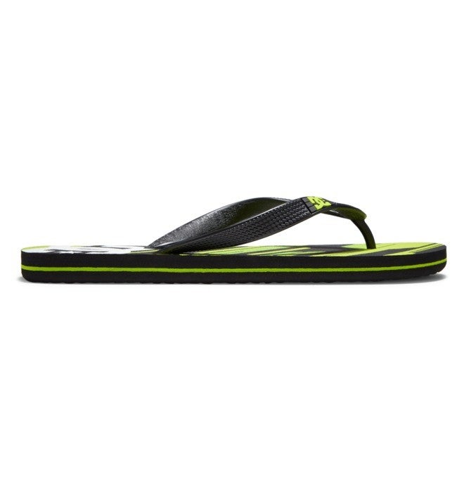 DC Mens Spray Rasta Jandals - (303272) - GREEN - F