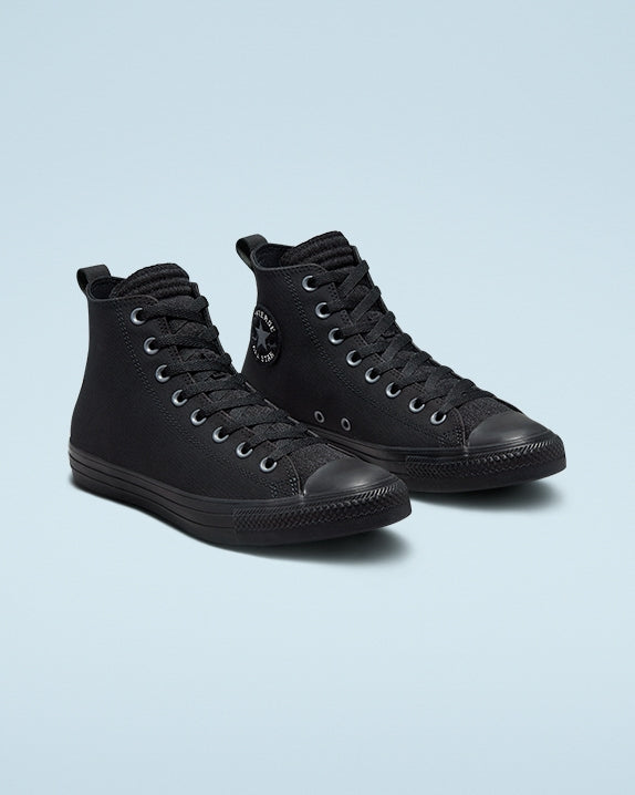 .Unisex Converse Chuck Taylor All Star Tec-Tuff Water Resistant High Top Black - (A00762) - WAT - R1L6