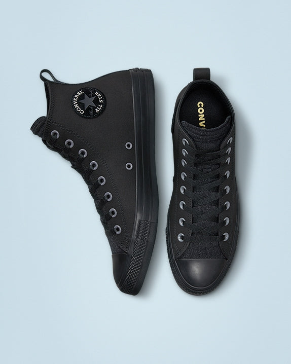 .Unisex Converse Chuck Taylor All Star Tec-Tuff Water Resistant High Top Black - (A00762) - WAT - R1L6