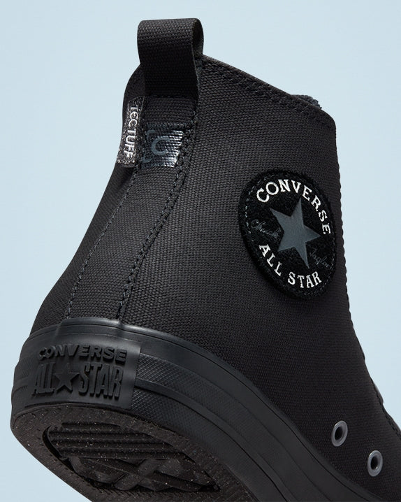 .Unisex Converse Chuck Taylor All Star Tec-Tuff Water Resistant High Top Black - (A00762) - WAT - R1L6