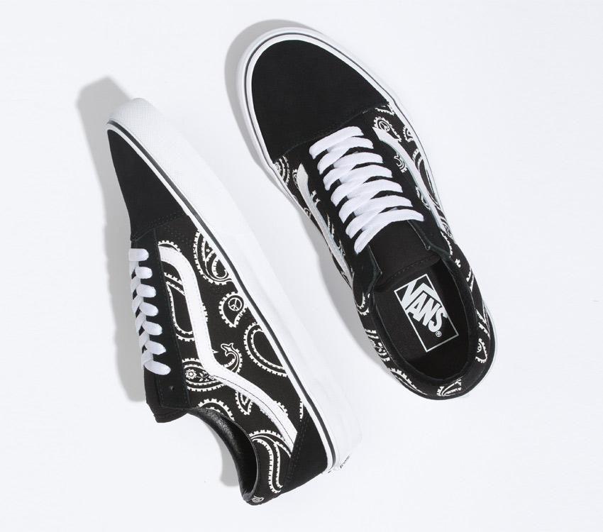 Vans OLD SKOOL (PEACE PAISLEY) BLACK/TRUE WHITE (VNA5KRFB0E.BKW) - PP - R1L6