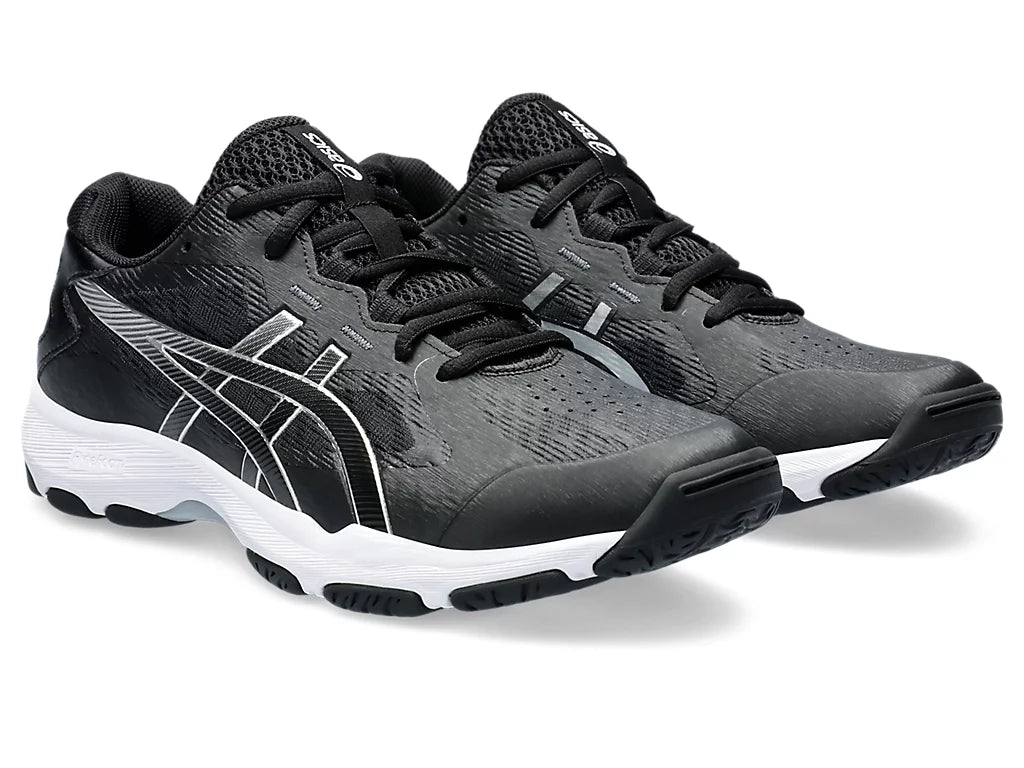 .ASICS WOMEN GEL-NETBURNER ACADEMY 9 NETBALL SHOES - BLACK/WHITE/SILVER - (1072A098-001) - GN4 - R2L17