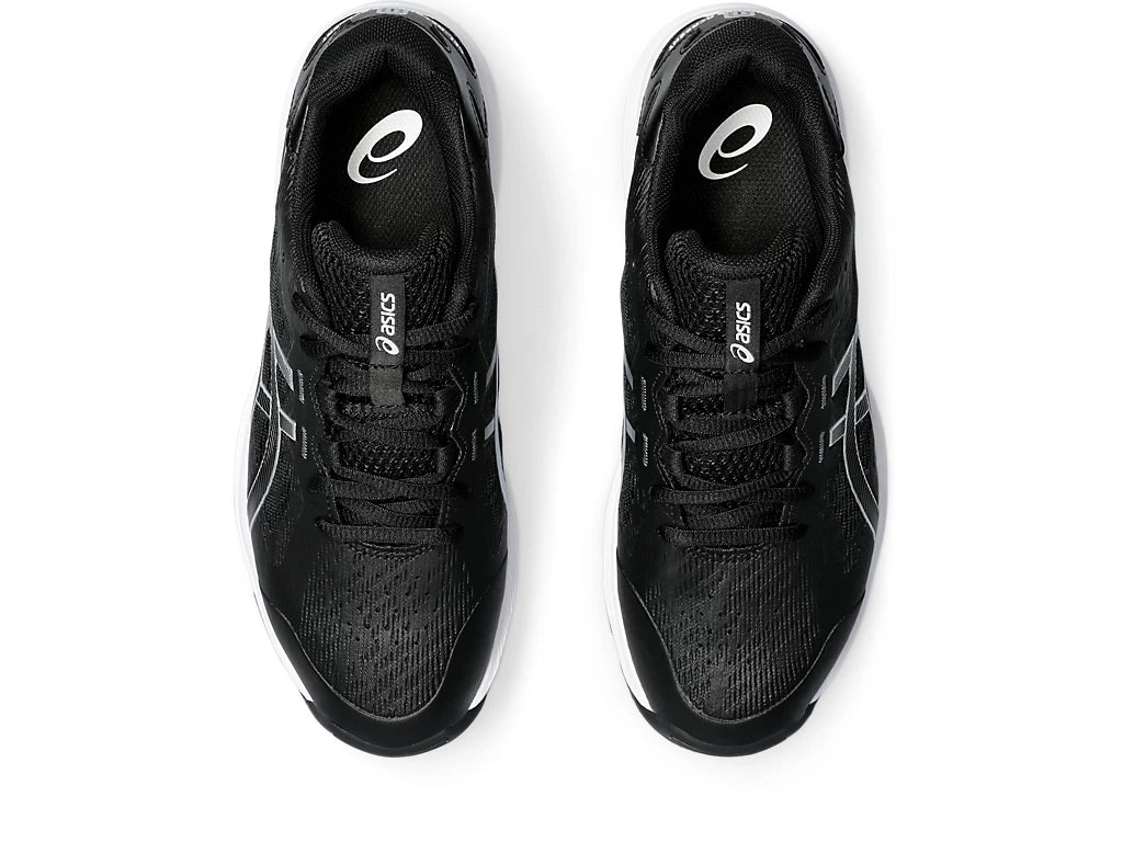 .ASICS WOMEN GEL-NETBURNER ACADEMY 9 NETBALL SHOES - BLACK/WHITE/SILVER - (1072A098-001) - GN4 - R2L17