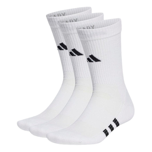 .ADIDAS PERFORMANCE CUSHIONED CREW SOCKS WHITE 3pk - (HT3452) - F