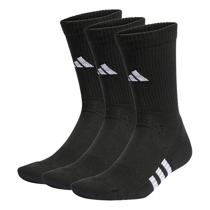 .ADIDAS PERFORMANCE CUSHIONED CREW SOCKS BLACK 3pk - (IC9521) - F