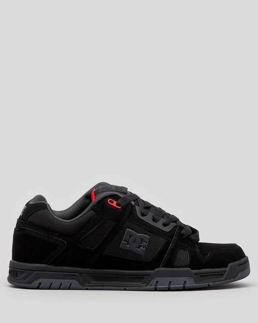 .DC MENS STAG SHOES - BLACK/GREY/RED - (320188-BYR) - TAG - R2L13