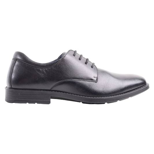 .Clarks Boston School Shoes Black Leather - (201227) - BSN - R2L11