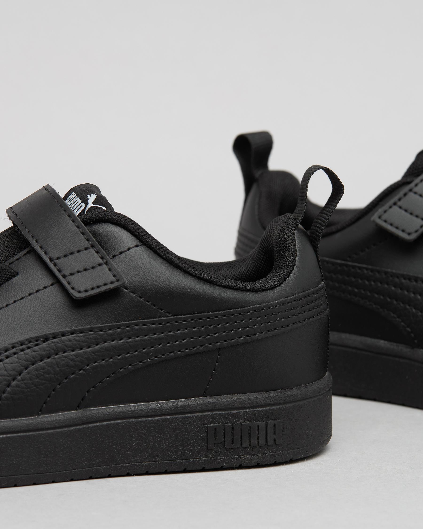 Puma kids hotsell shoes black