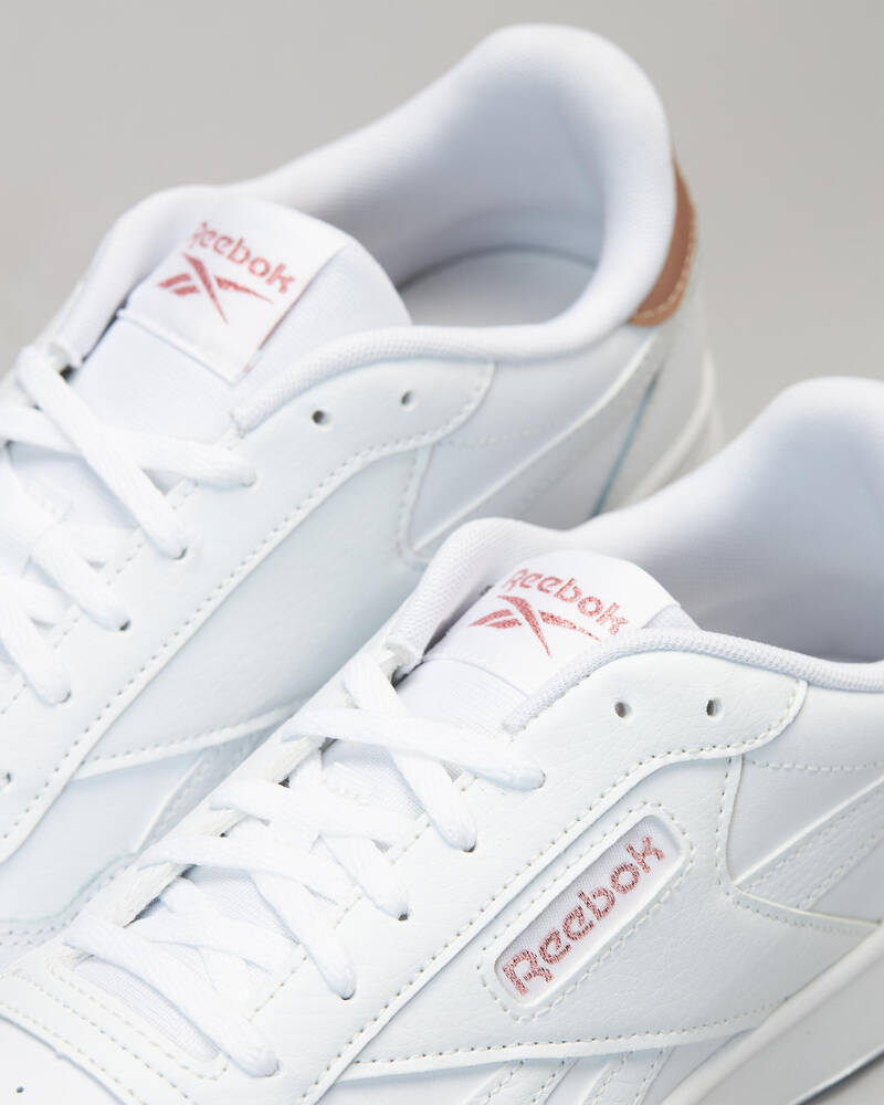 Reebok white best sale rose gold