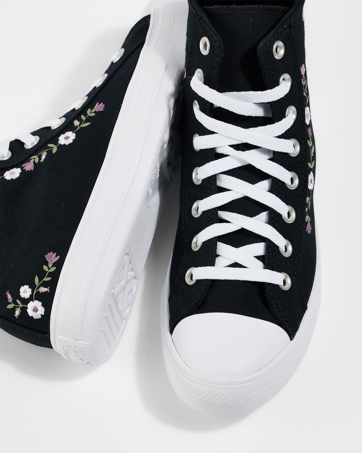 .Converse Day One Og High Top W Black White Petal Canvas Sneakers FOAM sole - (A20504C) - FLR - R1L7